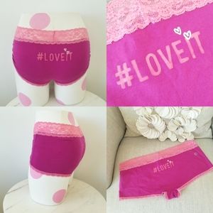 Aerie Vintage Lace Boyshort Cheeky Panty NWT Graphic Design #LOVE IT